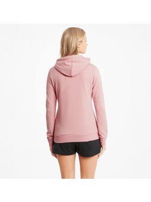 Puma Essentials Logo Kadın Pembe Kapüşonlu Sweatshirt