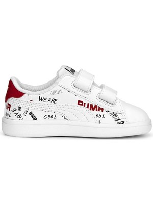 Puma P389761 Puma  Smash V2 Brand Love V Inf  Whit Bebek Spor Ayakkabı Beyaz