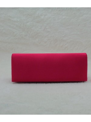 Sh Poly1 Saten Kırmızı Abiye Çanta Clutch Portföy Askılı Omuz ve El Çantası