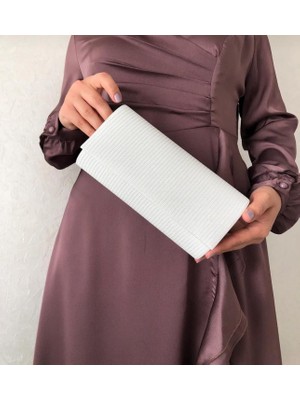 Sh Poly1 Abiye Çanta Clutch Portföy Askılı Omuz ve El Çantası Çupra Sedef