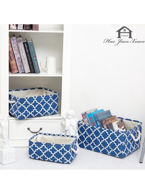 Shanhua Shop A3 Stili 36X26X16CM Küp Tuval Kumaş Saklama Sepeti Giysileri Kreş Iç Çamaşırı Oyuncak Organizatör Çamaşır Sepeti Saplı Katlanır Saklama Kutusu (Yurt Dışından)