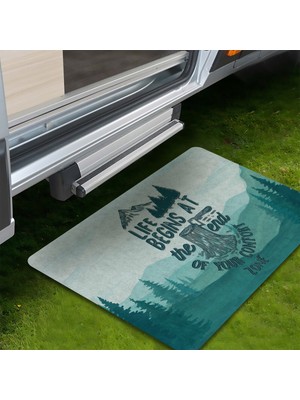 Evaşk Kamp Paspası Karavan Çadır Bahçe Paspası 45X70 cm