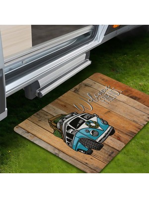 Evaşk Kamp Paspası Karavan Çadır Bahçe Paspası 45X70 cm