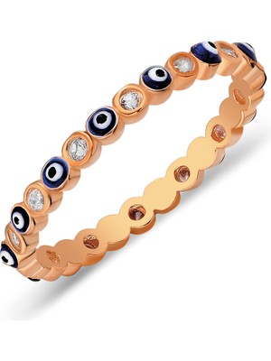 Best Kuyumculuk Mine ve Zirkontaşlı Nazargöz Tamtur Yüzük