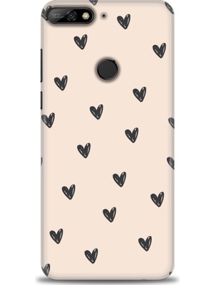 gmotp Huawei Y7 2018 Kılıf Hd Baskılı - Minik Kalpler