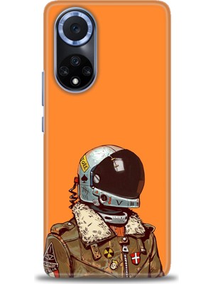 gmotp Huawei Nova 9 Kılıf Hd Baskılı - Turuncu Astronot