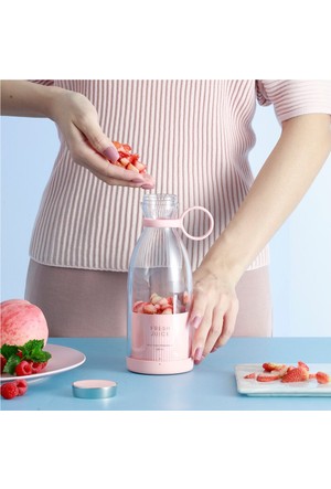Proun Mini Blender Portable - Smoothie To Go - Sans Fil - Avec Livre De  Cuisine - Rose