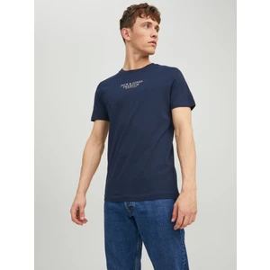 Jack & Jones Bisiklet Yaka Logo Baskılı Tişört - Bluarchie