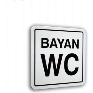 Pvc Elegan Yazı Kadın Wc 12X12CM