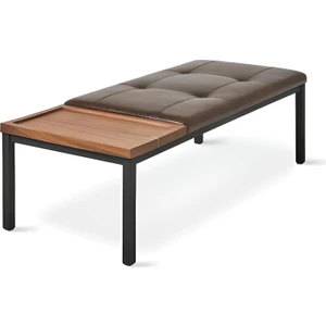 Özel yanı sehpalı Bench puh metal ayaklı bank