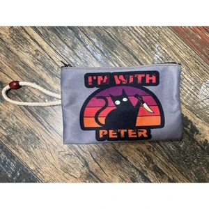 Street Bag Katil kedi Baskılı Kalemlik , El Çantas , Baskılı Bez Çanta , Makyaj Çantası