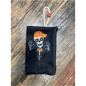 Street Bag  smokinli Kuru Kafa Desenli Baskılı Kalemlik , El Çantas , Baskılı Bez Çanta , Makyaj Çantası