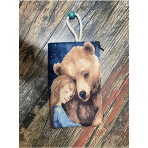 Street Bag Ayı Masal Desenli Baskılı Kalemlik , El Çantas , Baskılı Bez Çanta , Makyaj Çantası