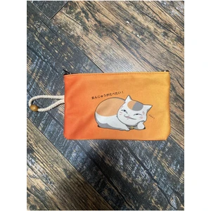 Street Bag Japon Kedi Anime Desenli Baskılı Kalemlik , El Çantas , Baskılı Bez Çanta , Makyaj Çantası