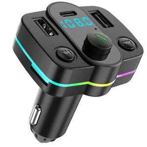 Yk Design FT-603 Araç Fm Transmitter Bluetooth USB Mp3 Sd Kart Pd Typec Şarj