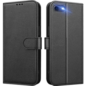 M.TK Moveteck Apple iPhone 7 -8 - Se Uyumlu Kılıf Tam Kaplar Deri Dokulu