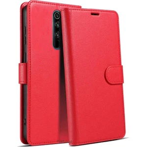 M.TK Moveteck Xiaomi Redmi Note 8 Pro Kılıf Tam Kaplar Deri Dokulu