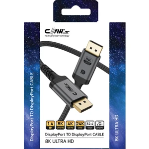 8K UHD DisplayPort v1.4 32.4 Gbps / 24K Gold / Alüminyum Gövdeli 8K 60Hz-4K 120Hz-2K 240HZ-FHD 240Hz Destekli G-Sync & FreeSync Premium DisplayPort Kablo (C-DPP-B1)