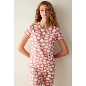 Clouds Pembe Pantolon Pijama Takımı