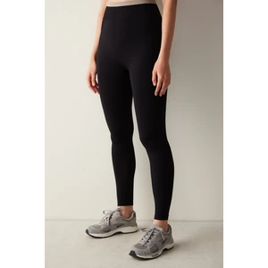 Contrast Seamless Siyah Tayt