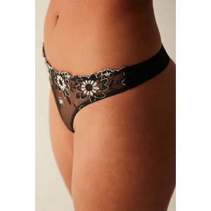 Glow In The Dark Siyah Tanga Külot