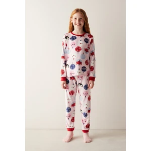 Kız Çocuk Ornament Pembe Pijama Takımı
