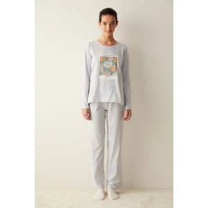 Base Hope Pantolon Gri Pijama Takımı