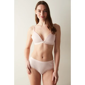 Flex Pamuklu Ripped Pembe Sütyen