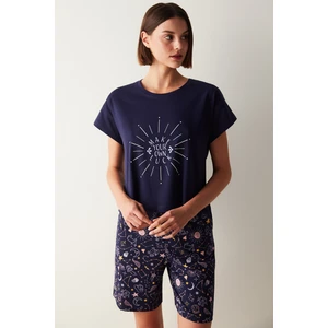 Zodiac Lacivert Tişört Pijama Üstü