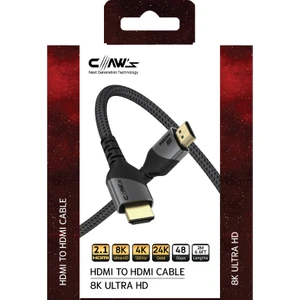 8K UHD HDMI 2.1 48 Gbps / 24K Gold / Alüminyum Gövdeli 8K 60Hz-4K 120Hz-2K 240HZ-FHD 240Hz Destekli Premium HDMI Kablo(C-HP-B1)