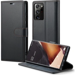 M.TK Moveteck Samsung Galaxy Note 20 Ultra 5g Kılıf Tam Kaplar Deri Dokulu Kapaklı Kartvizit Bölmeli Cüzdan Standlı Kopçalı Kartlıklı Dikişli 360 Kapak Zırh Tank Delüxe Kart Bölmeli Leather Skin