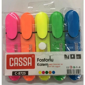 Fosforlu Kalem 5'li Paket Renkli Kalemler Kağıt Fotokopi İçin Uygun