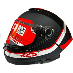 mt Thunder 4 Sv R25 B5 Şeffaf Vizör Kask Kırmızı Mat Siyah