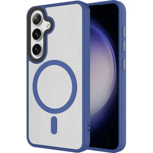 Case 4u Galaxy S24 Kılıf Sert Pc Arka Yüzey Wireless Şarj Özellikli Flet Magsafe Lacivert