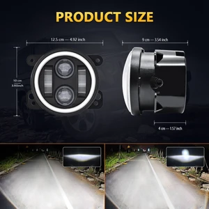 Inç Angel Eyes LED Sis Farı Araba Ön Sis Farı (Yurt Dışından)