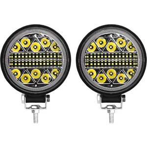 2 Adet 4 Inç 102 W LED Çalışma Işığı Çubuğu Jeep Traktör Sis Lambası Yuvarlak (Yurt Dışından)