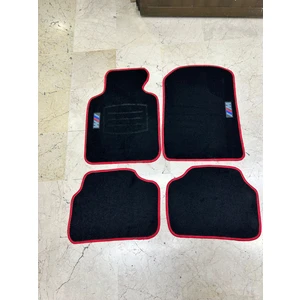 Bmw E30 E36 E46 E90 E92 F30 M Logolu Kırmızı Dikiş Halı Paspas Takımı