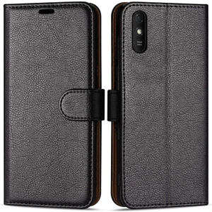M.TK Moveteck Xiaomi Redmi 9A Kılıf Tam Kaplar Deri Dokulu