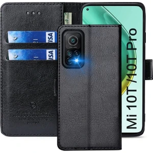 M.TK Moveteck Xiaomi Mi 10T - Mi 10T Pro Uyumlu Kılıf Tam Kaplar Deri Dokulu