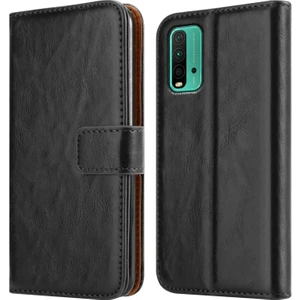 M.TK Moveteck Xiaomi Redmi 9t Kılıf Tam Kaplar Deri Dokulu