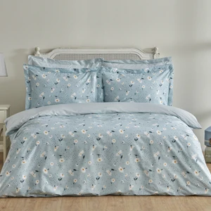 Karaca Home Daisy  Pamuk Tek Kişilik Nevresim Takımı Mint Mavi (Pp)