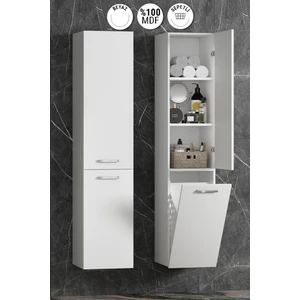 40*167 cm Üst Kapaklı Mdf Beyaz Sepetli