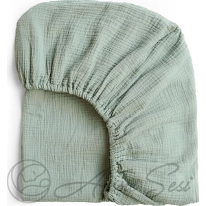 Anne Sesi Bürümcük Müslin Lastikli Bebek Çarşaf  Organik Pamuk