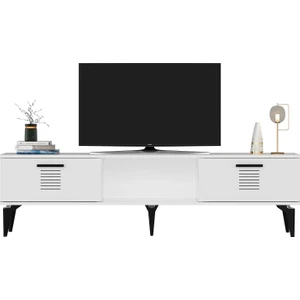 Cantek Dizayn Assimo Tv Sehpası (Alt Modül) Beyaz-Beyaz