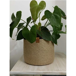 Rope Home Decor Sepet Hasır Jüt Ip Sepet Düzenleyici 25X18CM