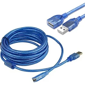 USB Uzatma Kablosu 10 Metre Uzatıcı Dişi Erkek Filtreli Mavi 10MT