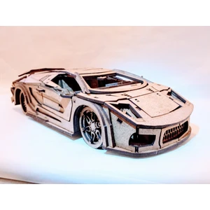 Sepetin Burada Araba Maketi Ahşap Lamborghını  Büyük Boy