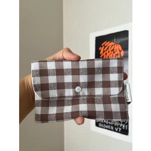 Sumicorn Design Pötikareli Yıkanabilir Çıtçıt Detaylı Ped Çantası, Mini Cüzdan, Çanta Içi Düzenleyici