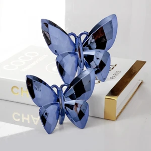 Akrilik Kristal Kesim 2'li Biblo Kelebek Mavi 12 cm x 14 cm