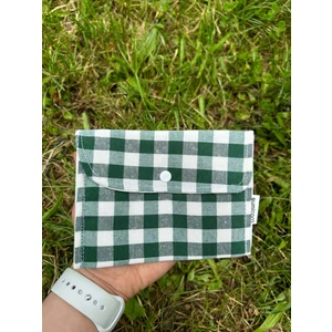 Sumicorn Design Pötikareli Yıkanabilir Çıtçıt Detaylı Ped Çantası, Mini Cüzdan, Çanta Içi Düzenleyici